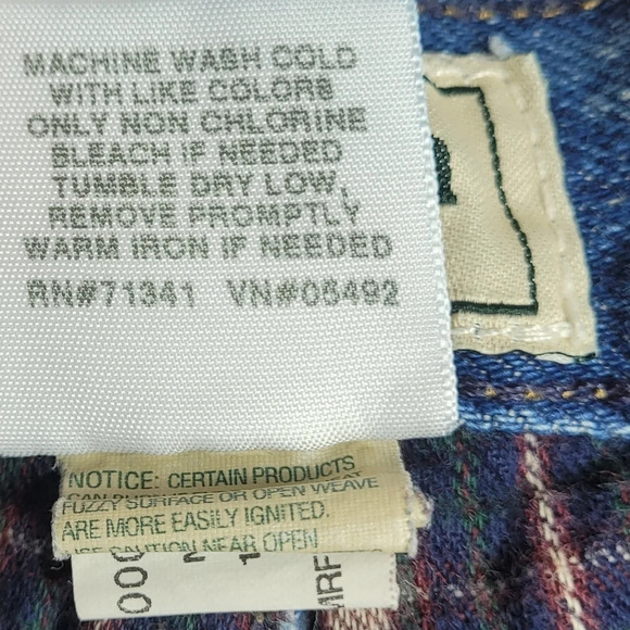 Vintage Men’s L.L. Bean Relaxed Fit Flannel Lined Jeans sz 38 x 29 style 0JW80 - Picture 8 of 10